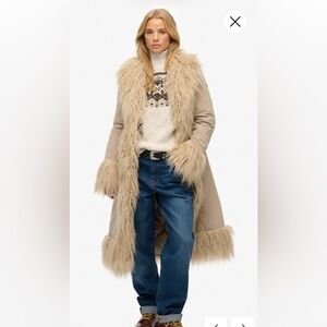 Superdry long afghan coat